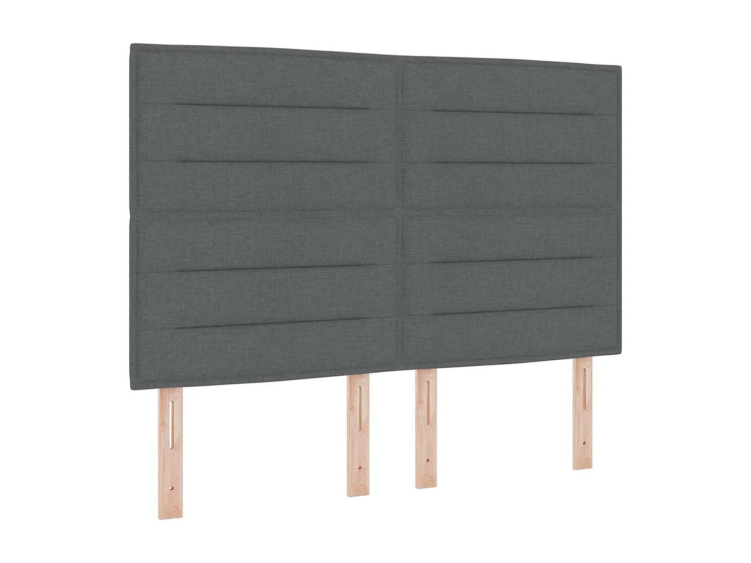 Cabecero con cabecera Manual Gris oscuro 140 cm tela