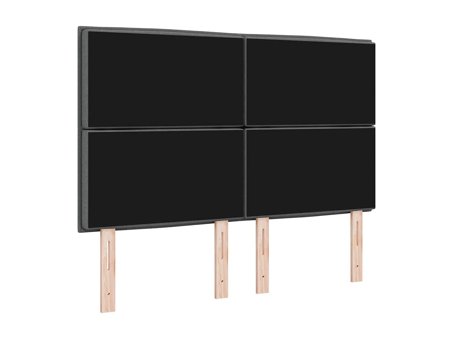 Cabecero con cabecera Manual Gris oscuro 140 cm tela