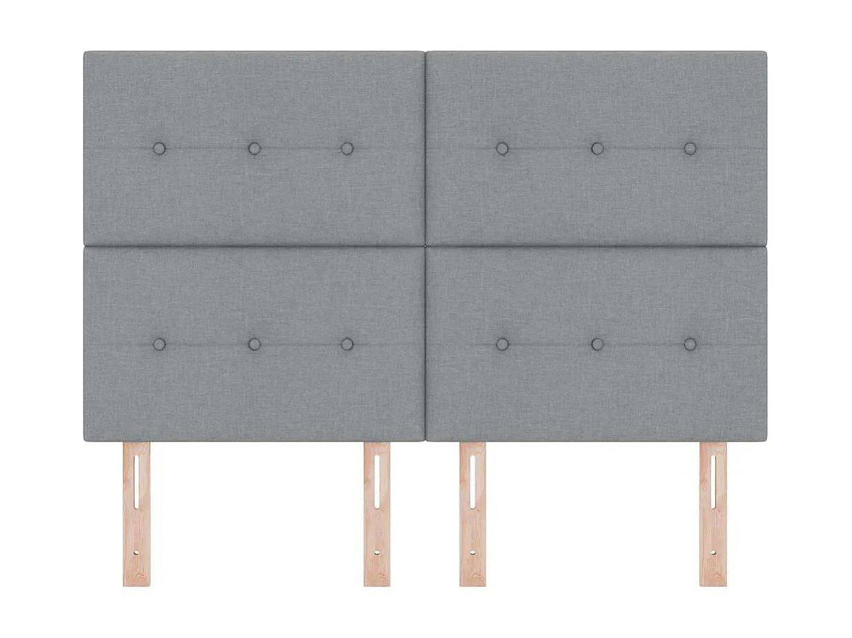 Tête de Lit LED avec des lumières à LED Gris clair 144 cm tissu