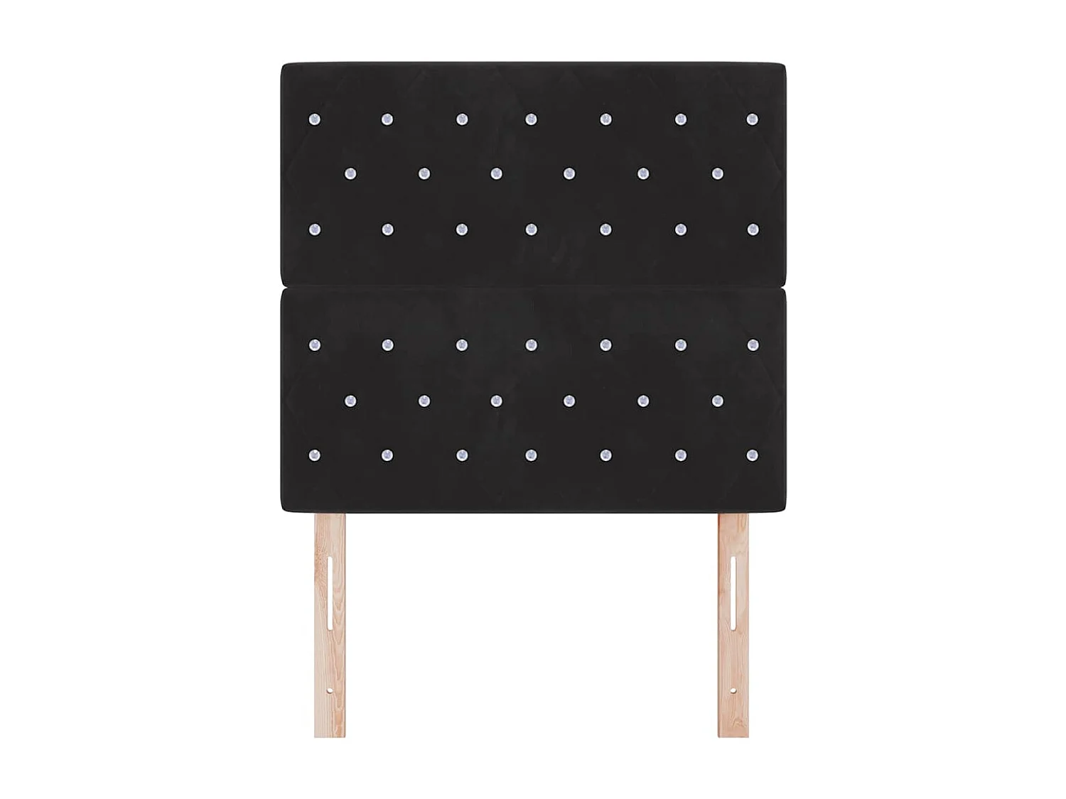 Tête de Lit en Velours Argyle Noir 100 cm Velours