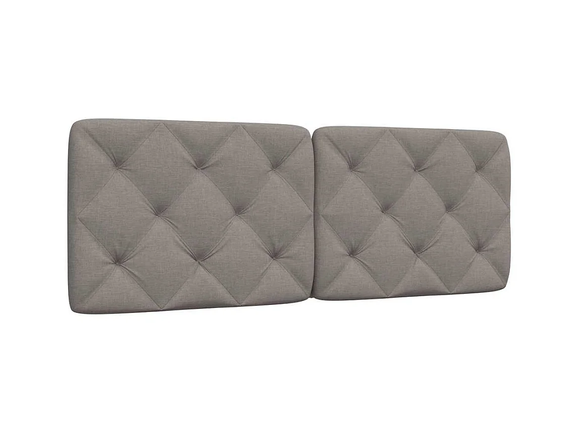Tête de lit taupe 120 cm tissu
