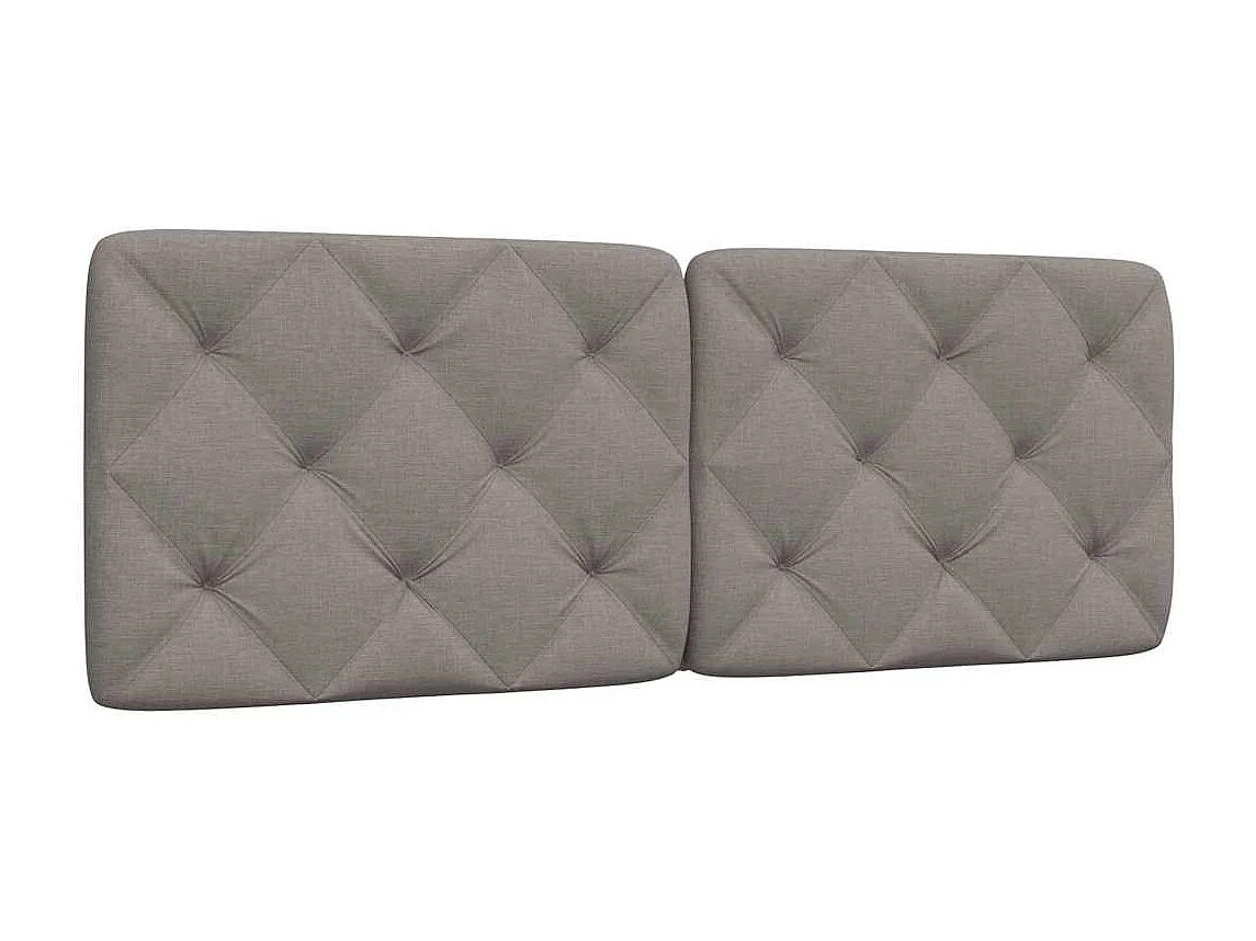 Tête de lit taupe 120 cm tissu