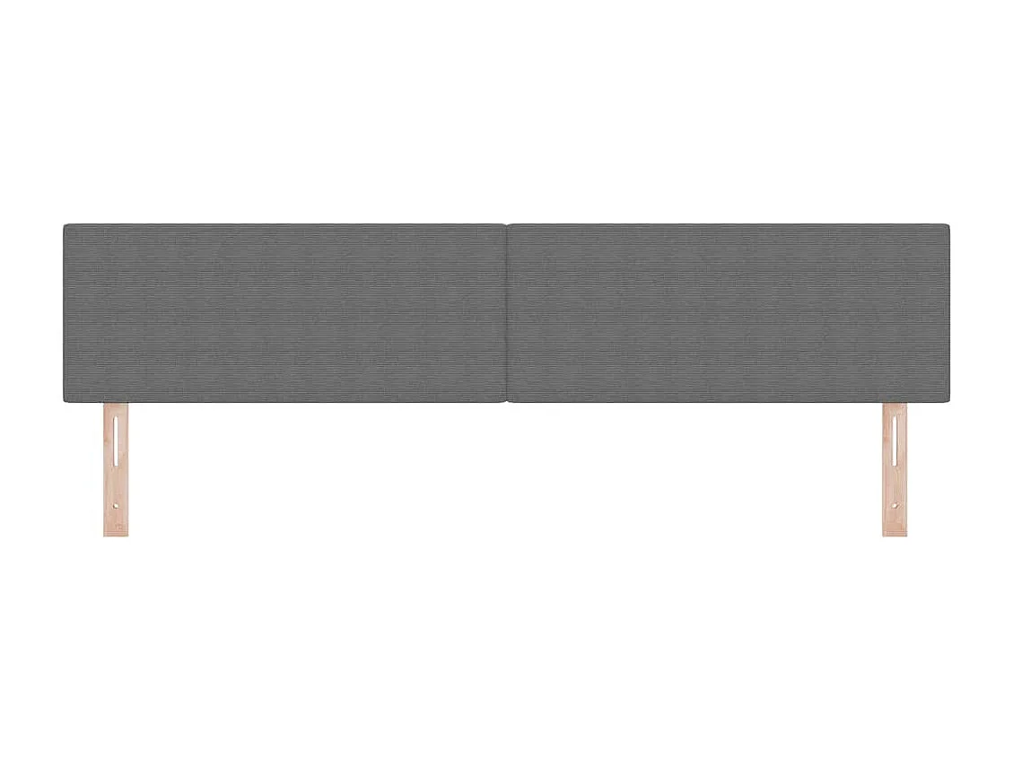 Tête de lit LED avec des lumières à LED Gris clair 200 cm tissu