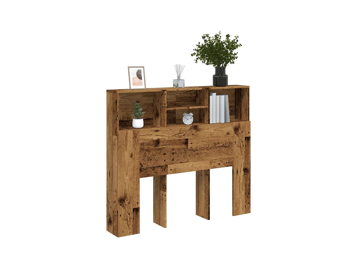 Armoire de tête de lit vieux bois 120x19x103,5 cm