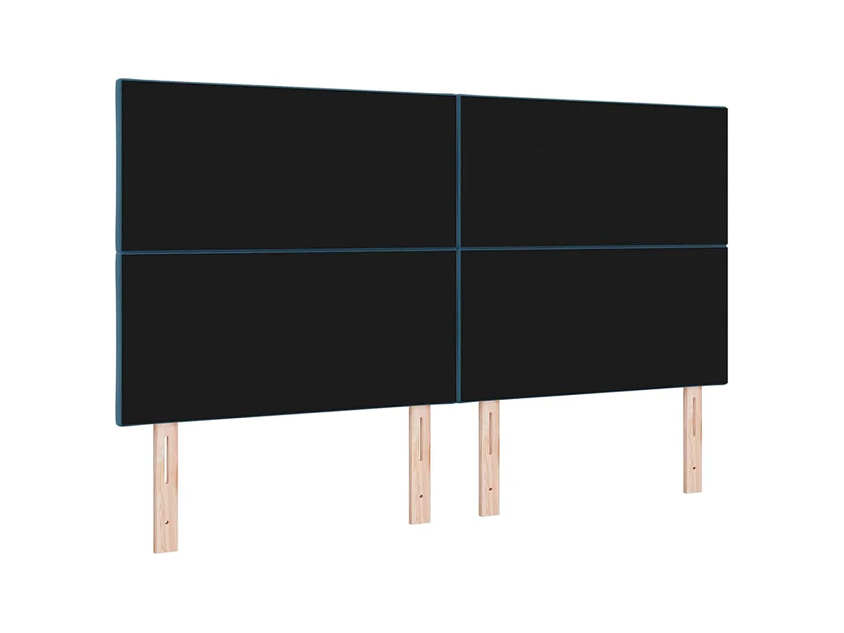 Cabeceira Montado na parede Manual Azul escuro 180 cm Veludo