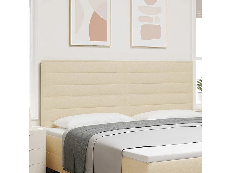 Cabecero con cabecera Manual Crema 200 cm tela