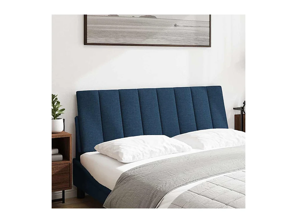 Tête de lit bleu 140 cm tissu