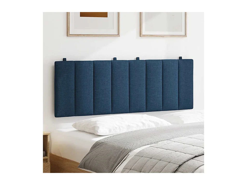 Tête de lit bleu 140 cm tissu
