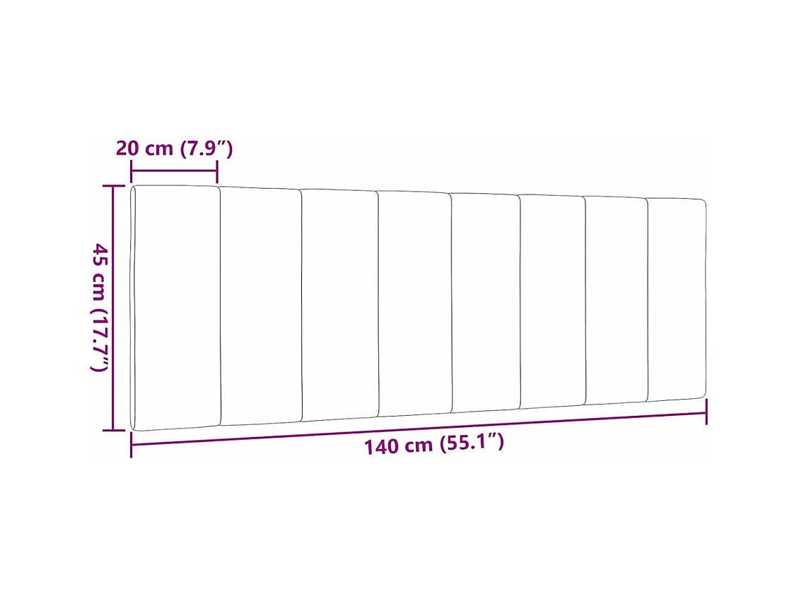 Tête de lit bleu 140 cm tissu