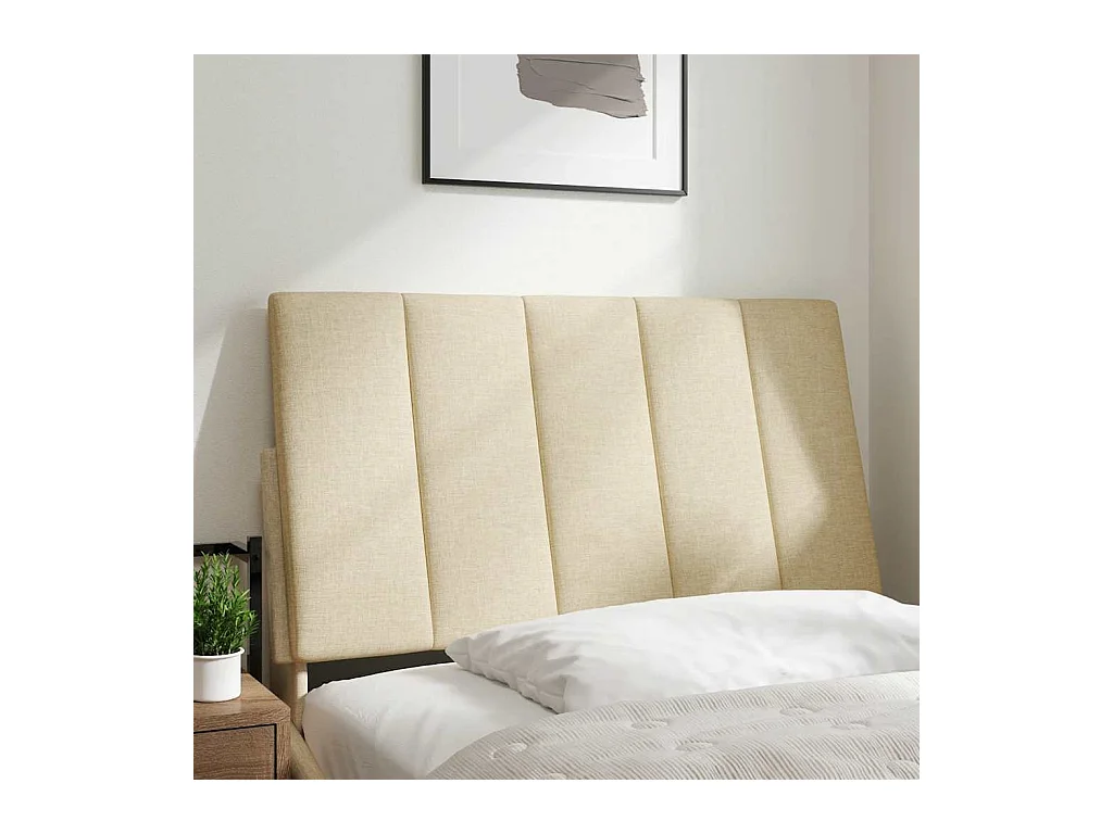 Tête de lit crème 90 cm tissu