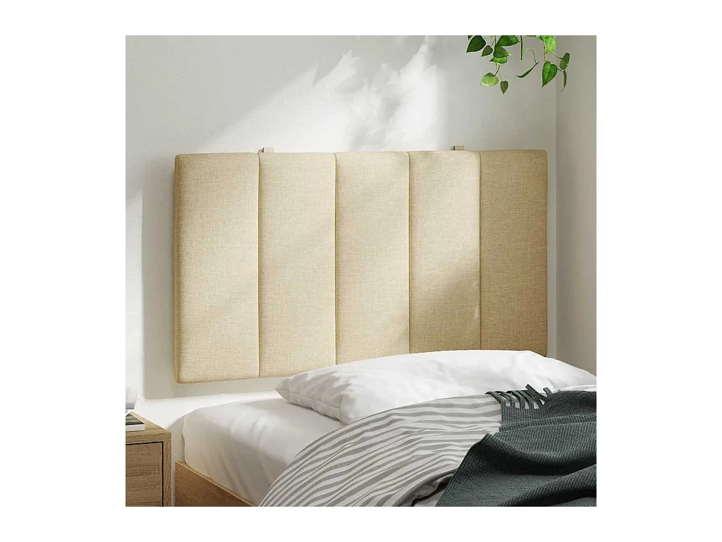 Tête de lit crème 90 cm tissu
