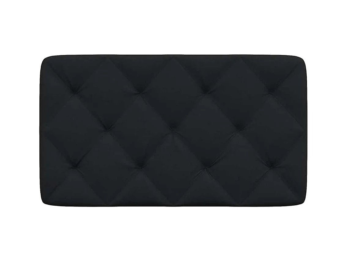 Hoofdbordkussen 90 cm stof zwart