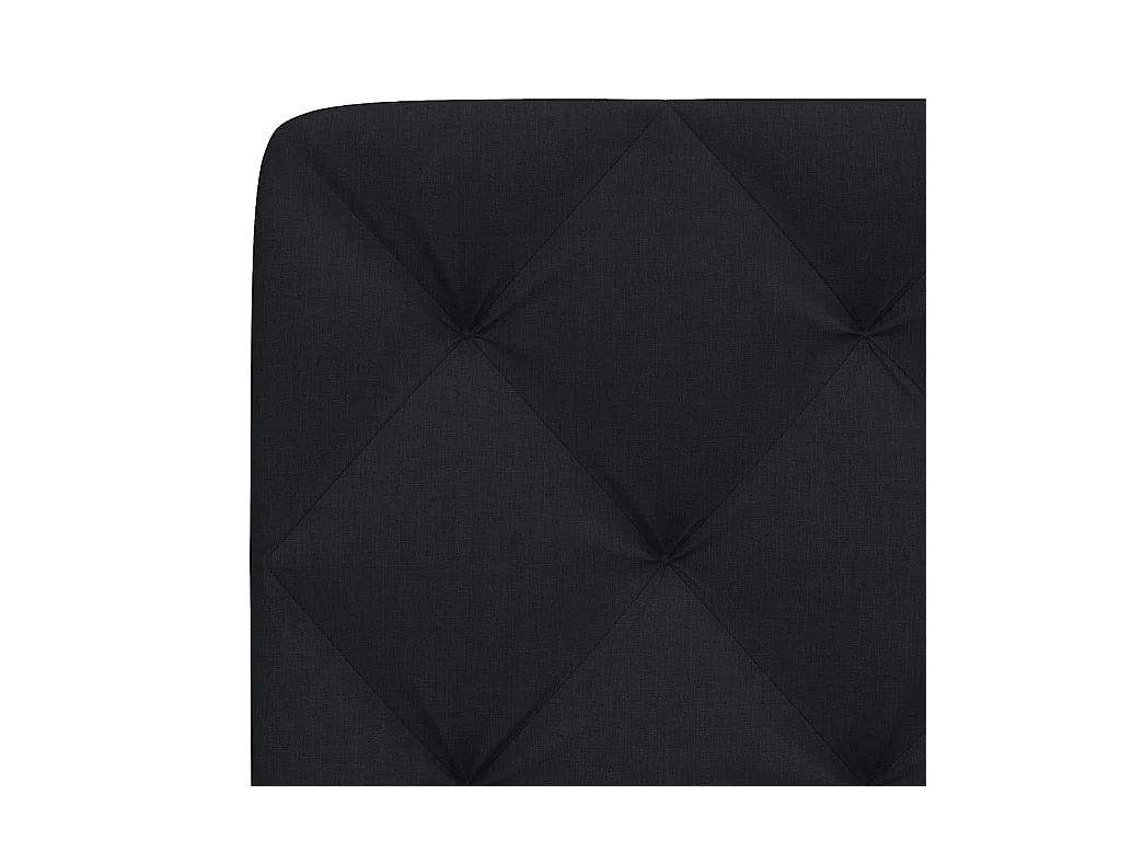 Hoofdbordkussen 90 cm stof zwart