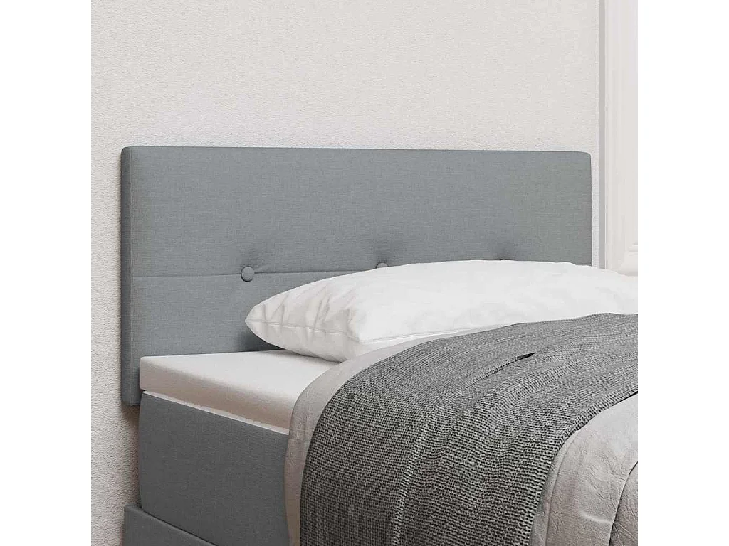 Tête de lit avec tête de lit Gris clair 80 cm tissu
