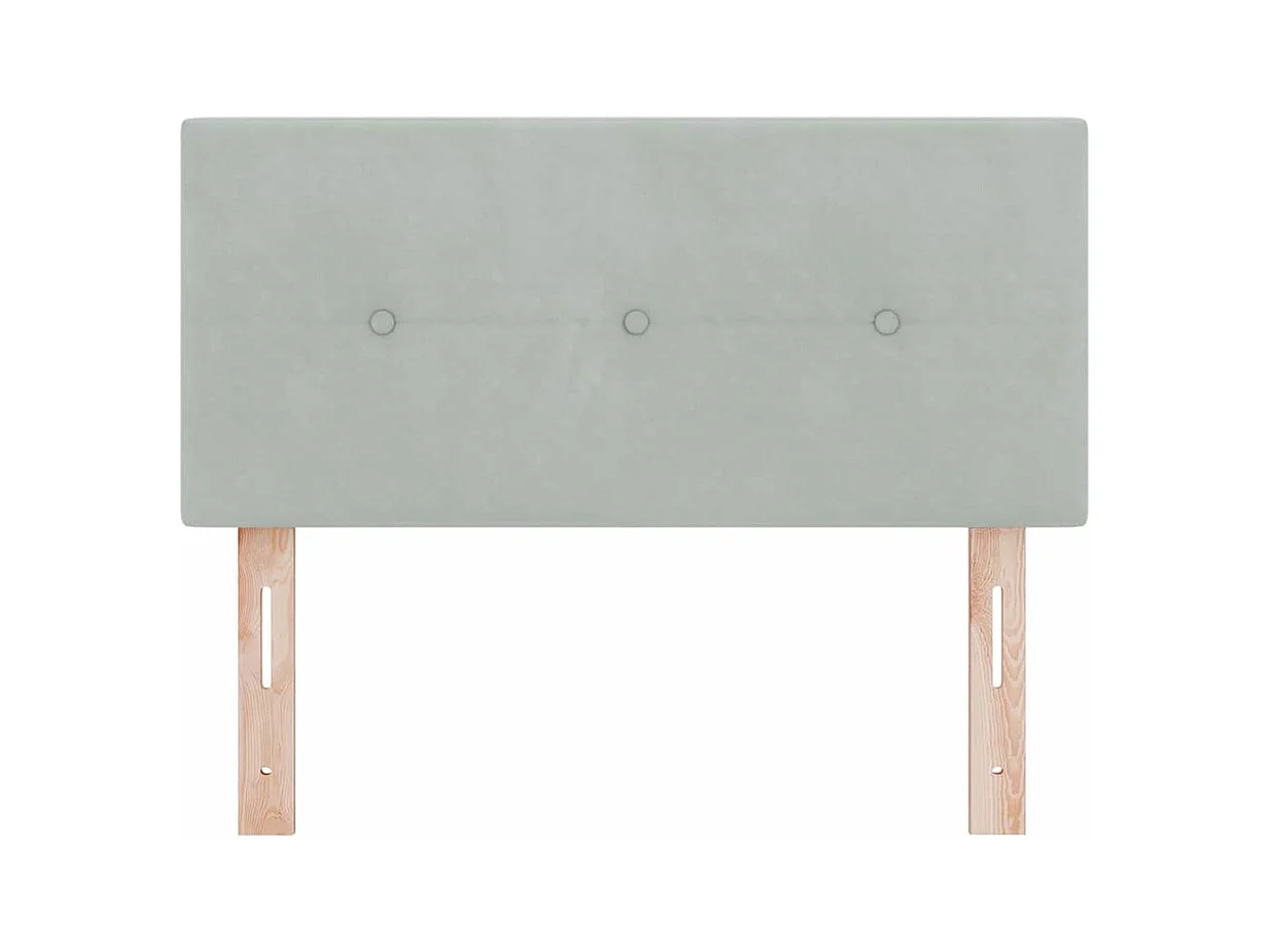 Tête de lit Montage mural Gris clair 90 cm Velours