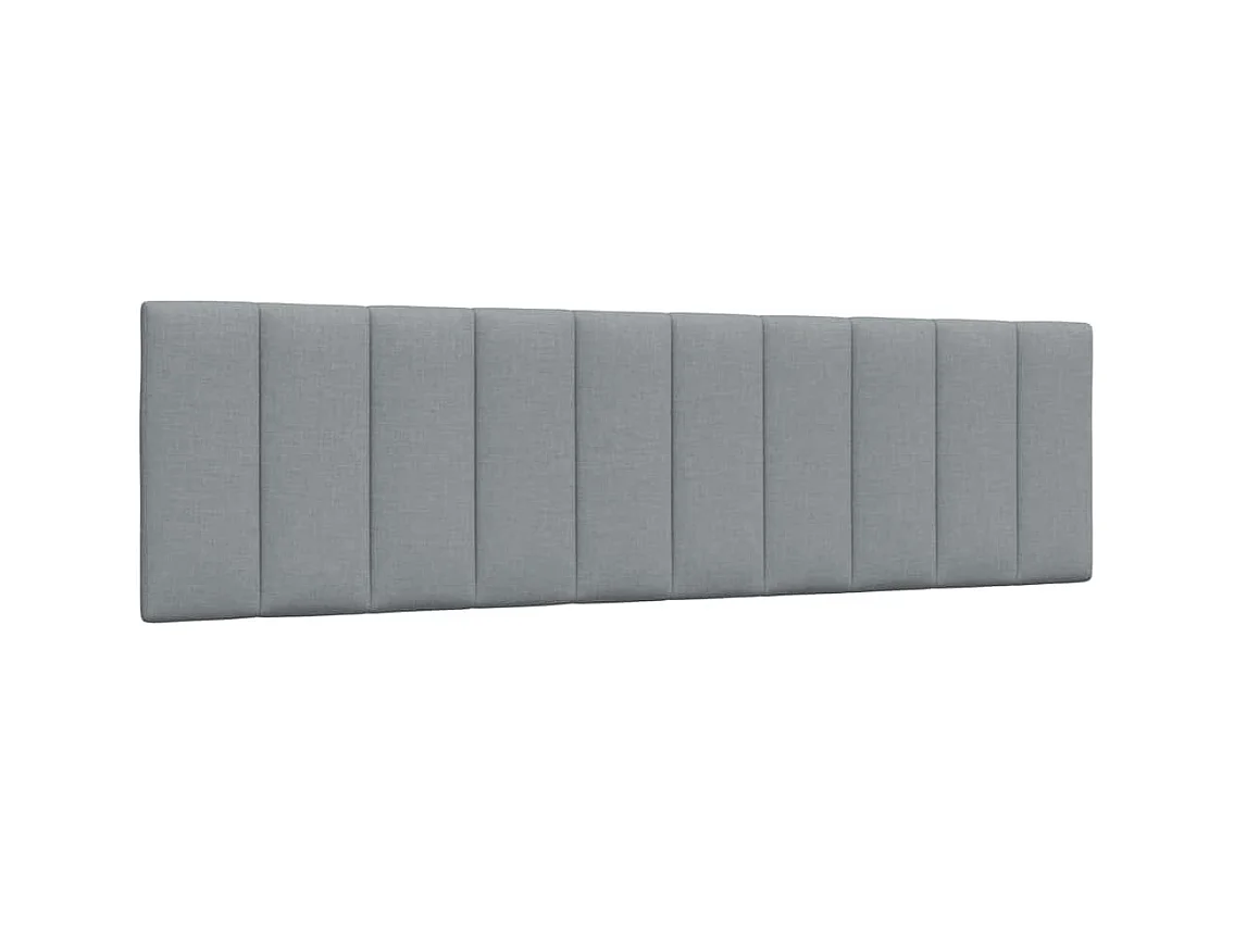Cabecero de cama acolchado tela gris claro 180 cm