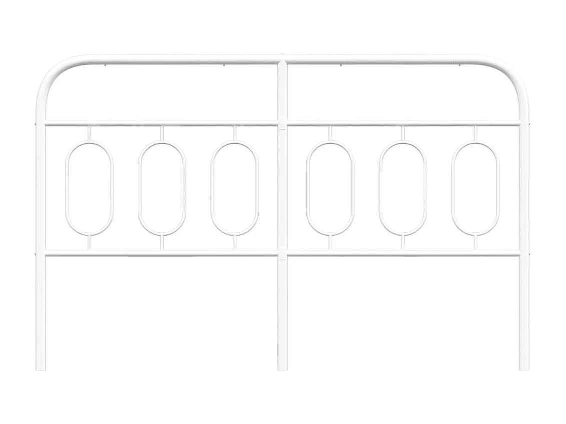 Hoofdbord 137 cm metaal wit