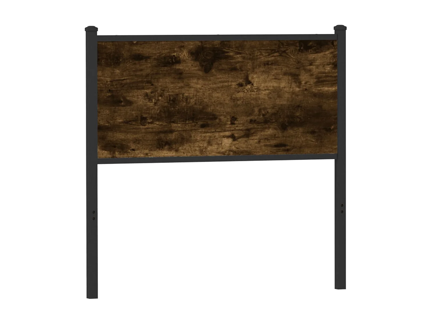 Cabecero de madera de ingeniería y acero roble ahumado 80 cm