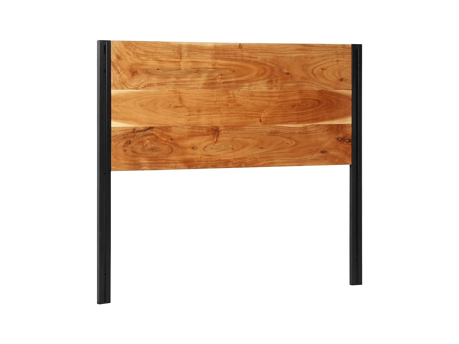 Tête de lit 120 cm bois massif d'acacia et fer