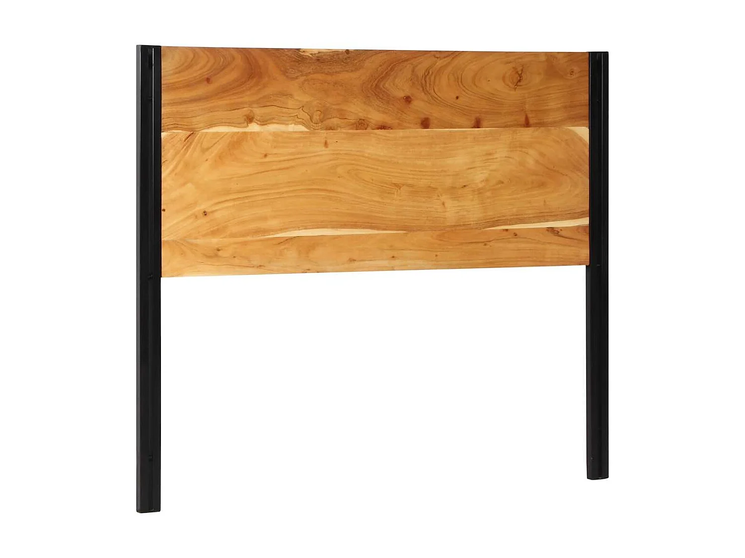 Tête de lit 120 cm bois massif d'acacia et fer