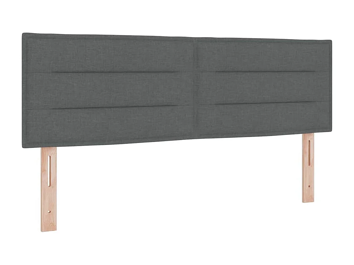 Tête de lit avec tête de lit Gris foncé 160 cm tissu