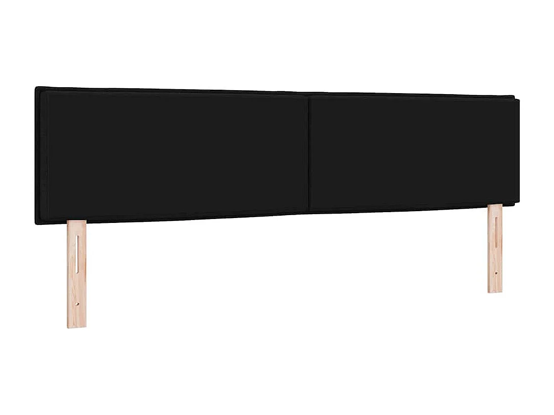 Tête de lit LED avec des lumières à LED Noir 180 cm tissu