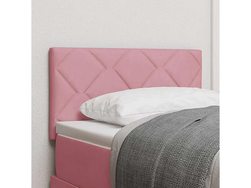 Tête de lit Montage mural Géométrique Rose 80 cm Velours