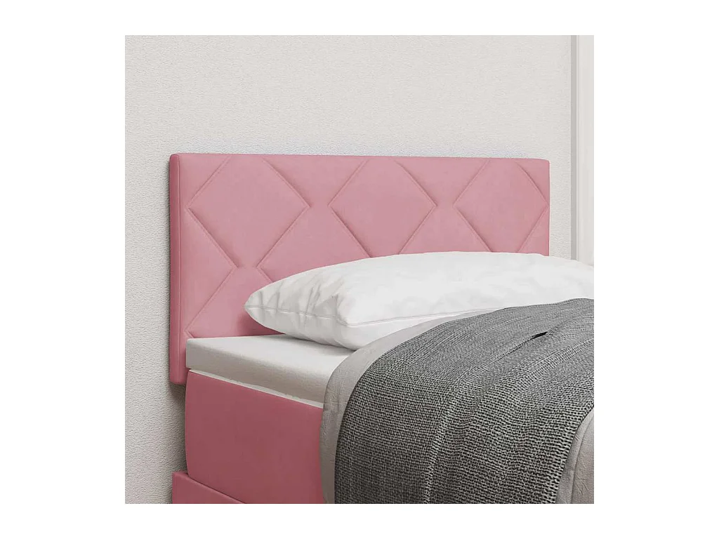 Tête de lit Montage mural Géométrique Rose 80 cm Velours