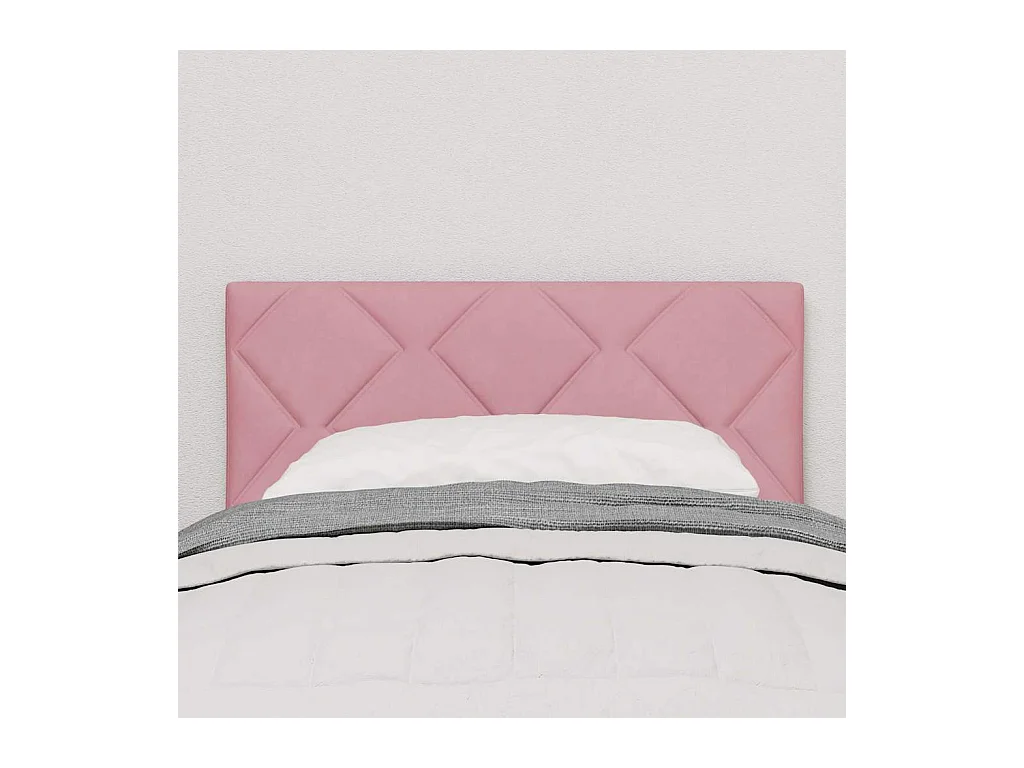 Tête de lit Montage mural Géométrique Rose 80 cm Velours