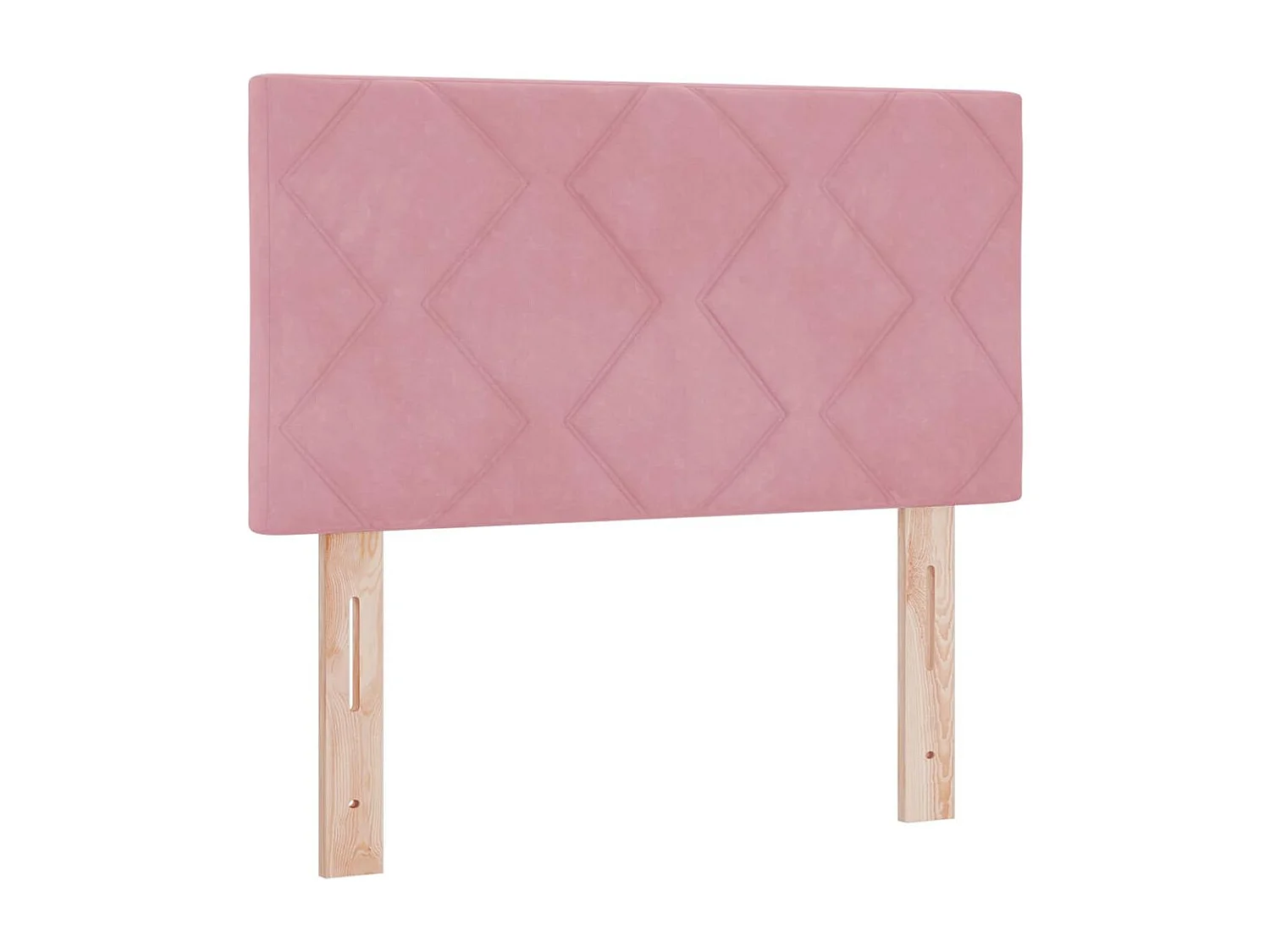 Cabecero Montaje en la pared Geométrico Rosa 80 cm Terciopelo