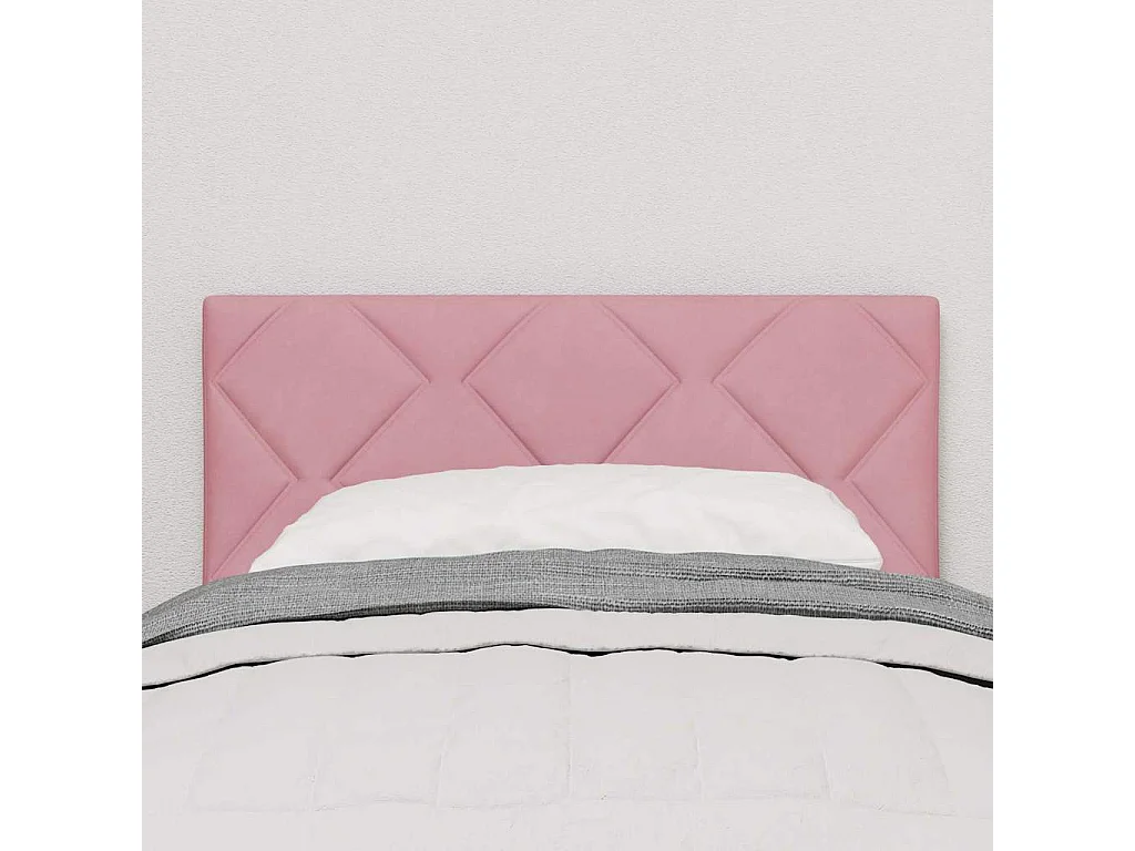 Cabecero Montaje en la pared Geométrico Rosa 80 cm Terciopelo