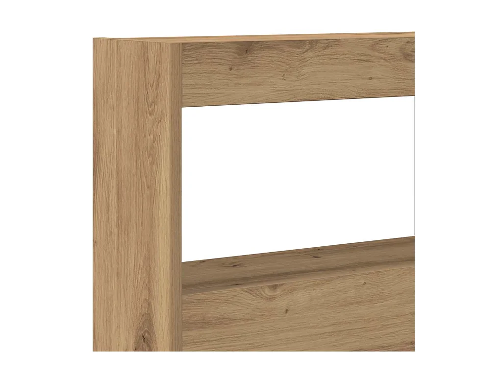 Armoire tête de lit avec LED chêne artisanal 140x17x102 cm