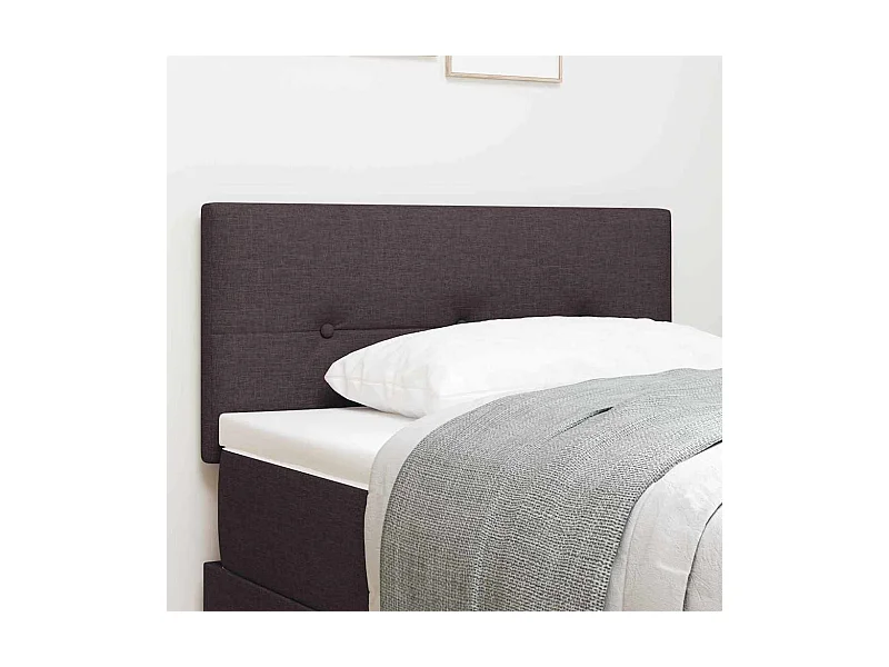 Tête de lit avec tête de lit Marron foncé 100 cm tissu