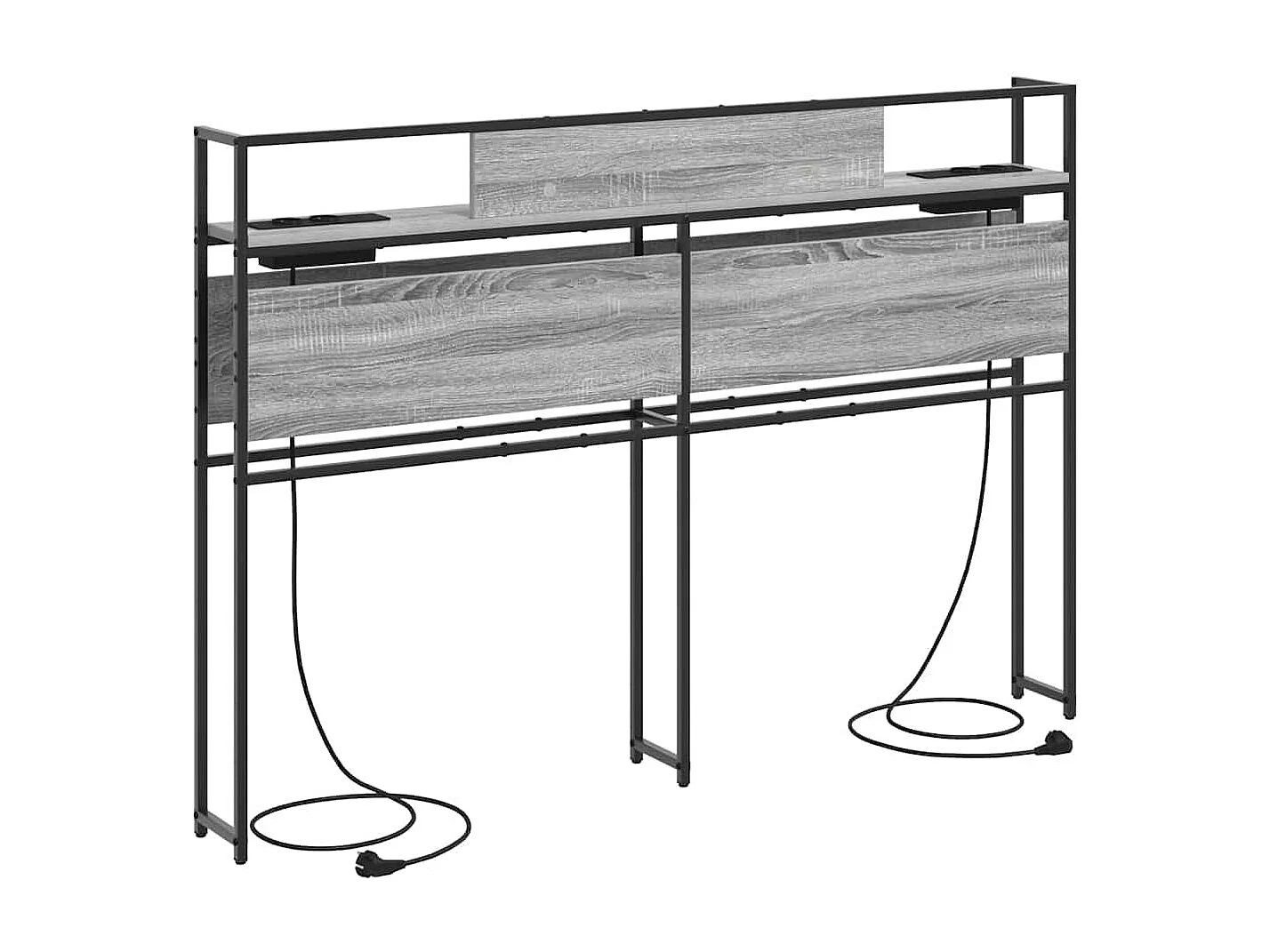 Tête de lit de rangement Sonoma gris 135 cm Bois d'ingénierie