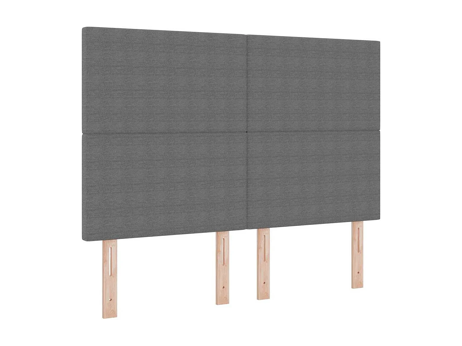 Tête de lit avec tête de lit Gris clair 160 cm Tissu côtelé