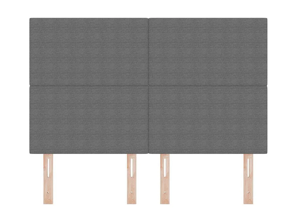 Tête de lit avec tête de lit Gris clair 160 cm Tissu côtelé