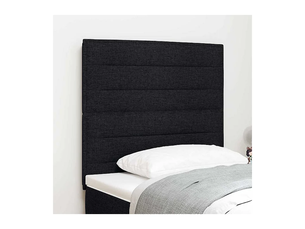 Tête de lit avec tête de lit Noir 100 cm tissu