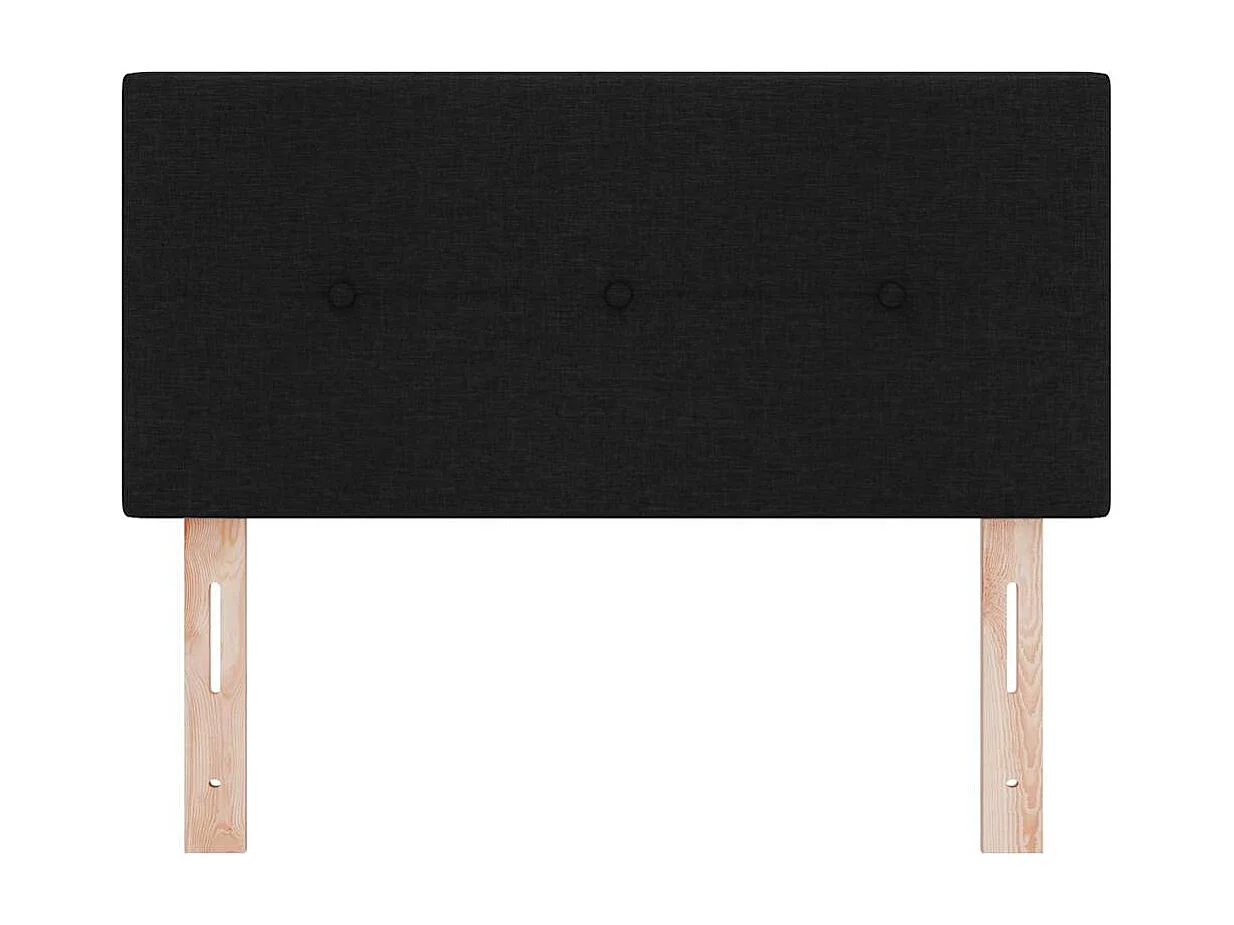 Cabeceira LED com luzes de tira LED Manual Preto 80 cm tecido