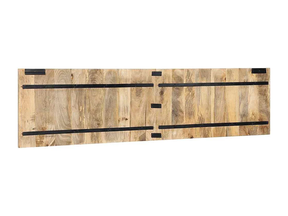 Cabecero de cama 200 cm madera maciza de mango rugoso