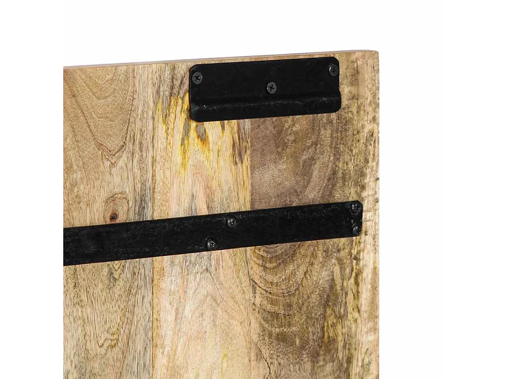 Cabecero de cama 200 cm madera maciza de mango rugoso