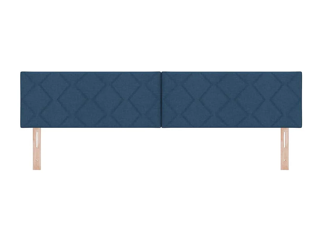 Stoffen Hoofdbord Geometrisch met hoofdeinde Blauw 200 cm Stof