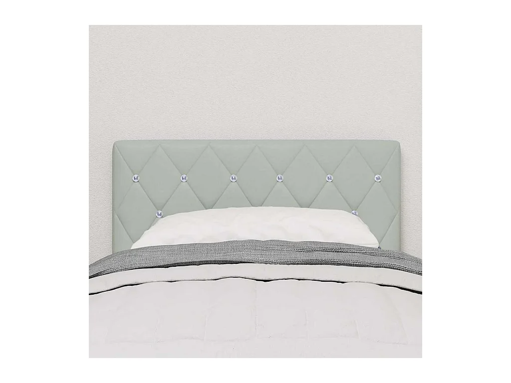 Tête de Lit en Velours Argyle Gris clair 80 cm Velours