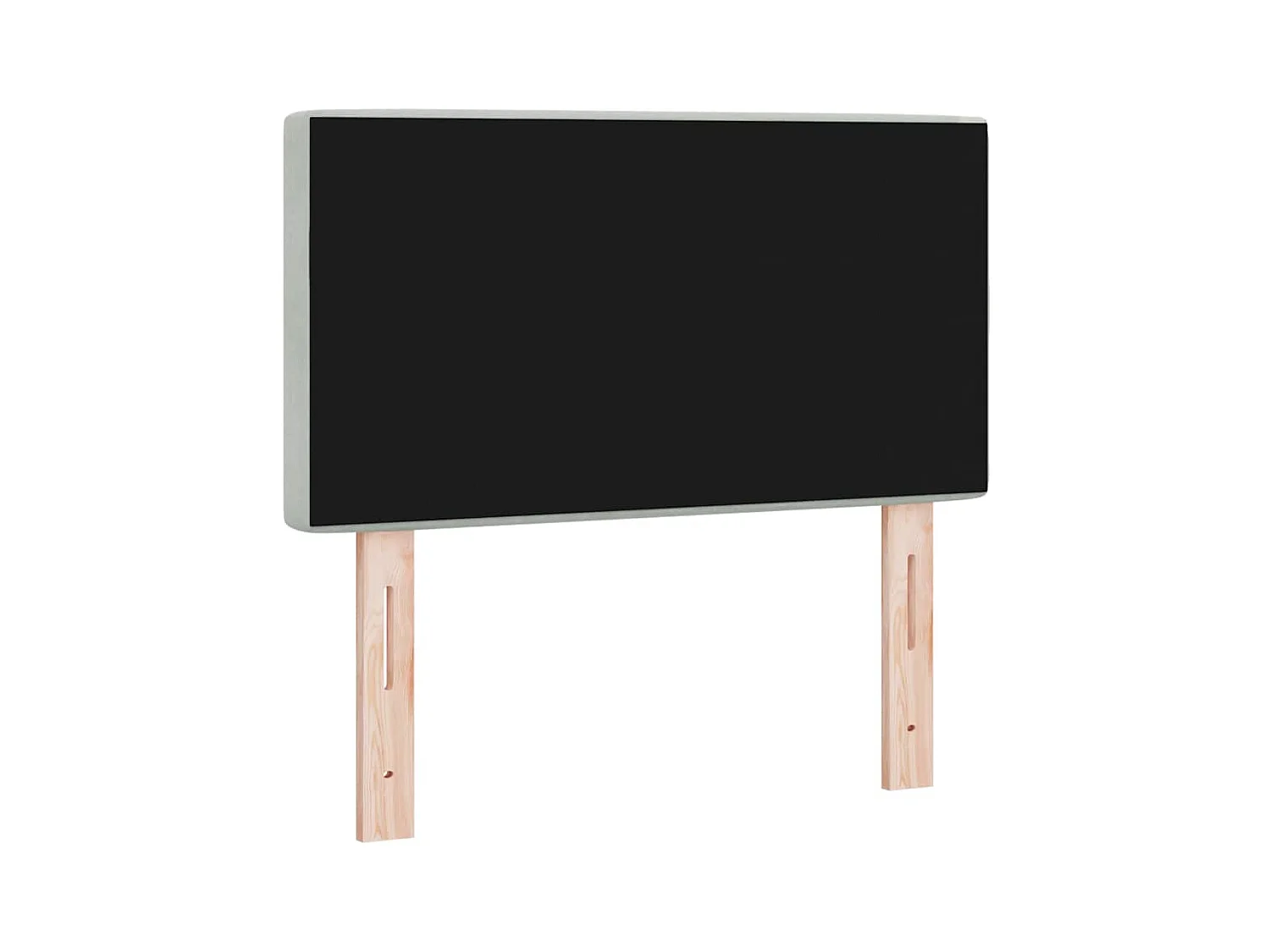 Tête de Lit en Velours Argyle Gris clair 80 cm Velours