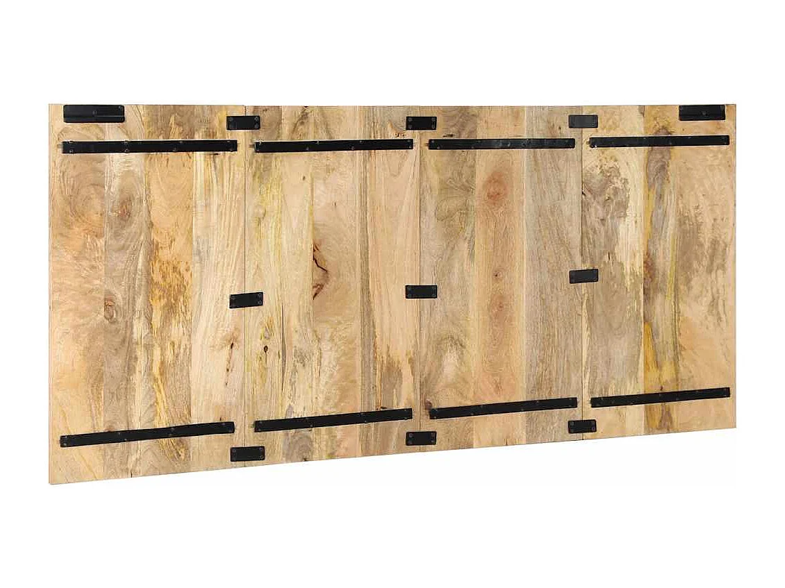 Tête de lit 180 cm bois de manguier brut massif