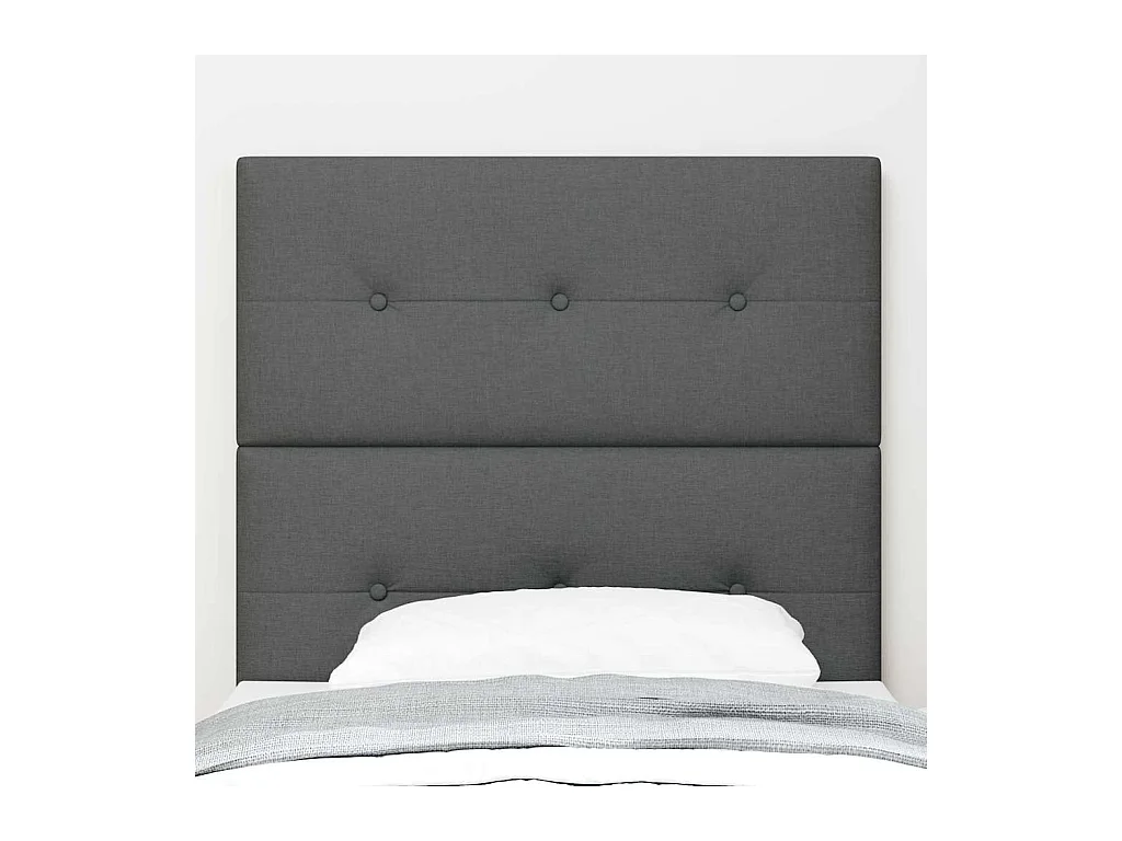Tête de lit avec tête de lit Gris foncé 100 cm tissu