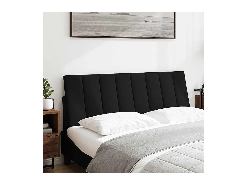 Almofadão de cabeceira 140 cm tecido preto