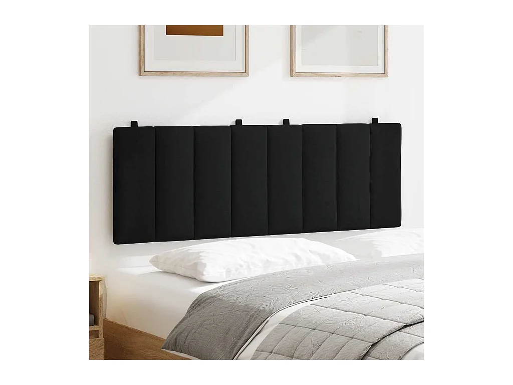 Almofadão de cabeceira 140 cm tecido preto