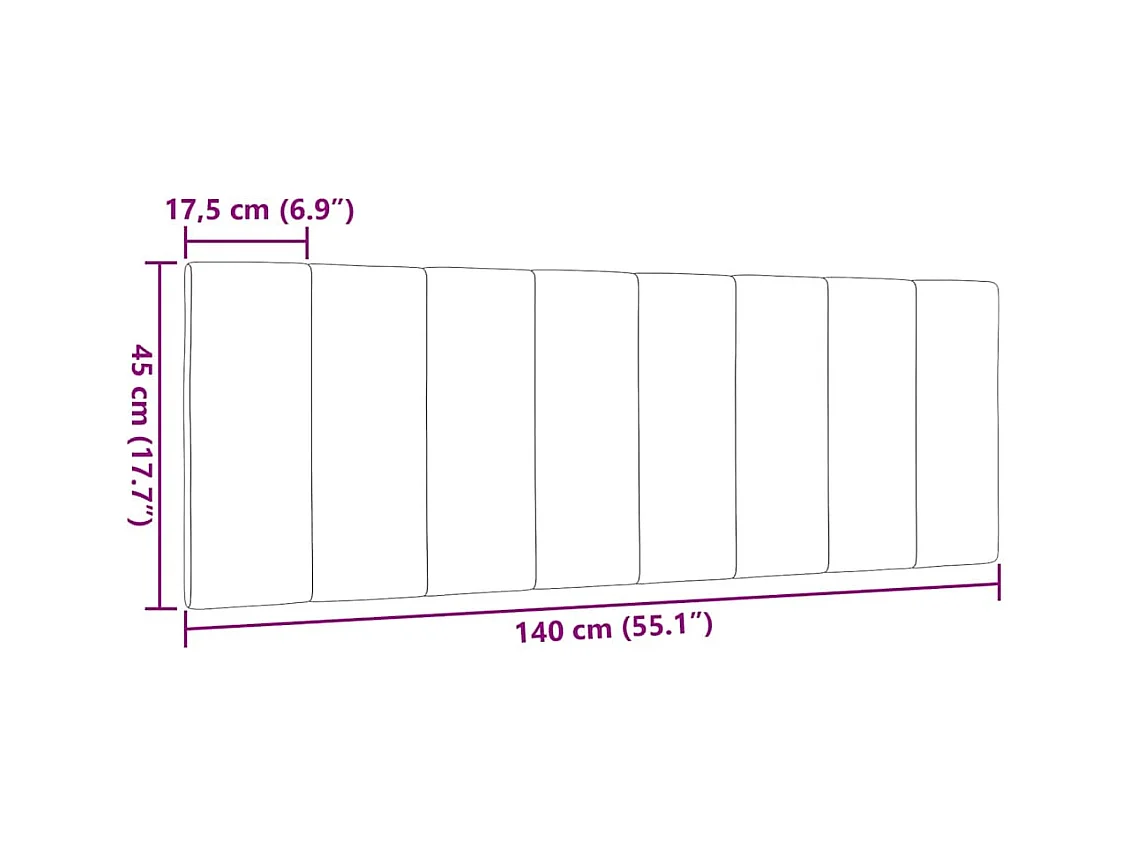 Almofadão de cabeceira 140 cm tecido preto