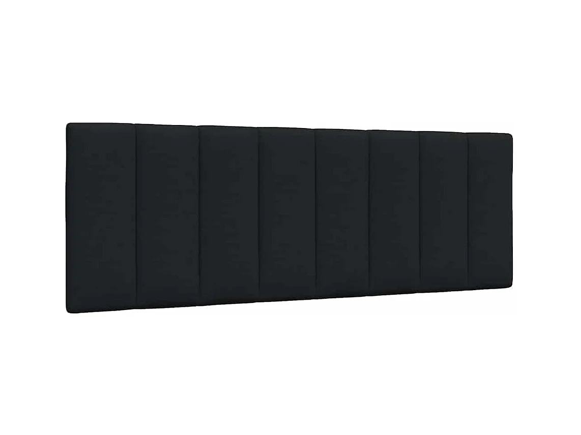 Cabecero de cama acolchado tela negro 140 cm