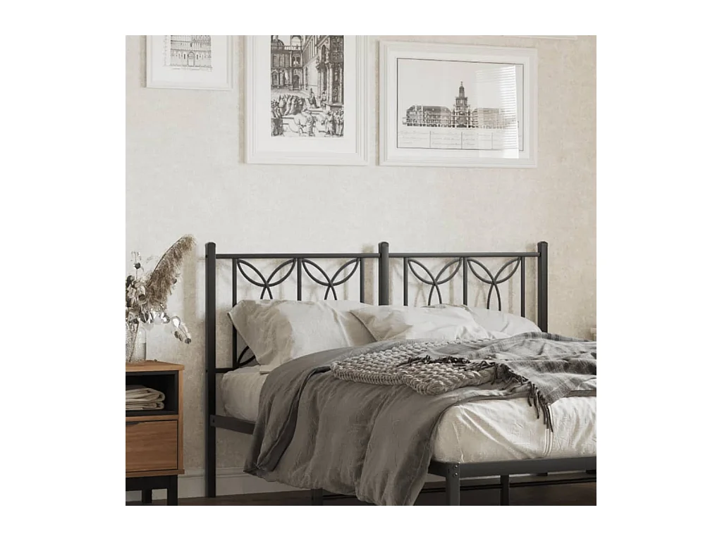 Tête de lit métal noir 140 cm